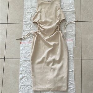 Zara Cream Backless Dress
